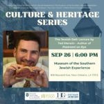 Culture and Heritage Series Flyer with a photo of Ted Merwin